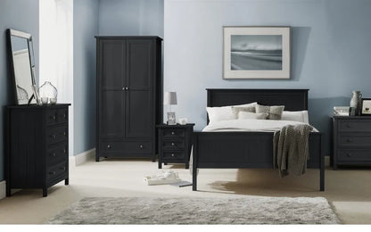 Maine 150cm King Size Bed - Anthracite Julian Bowen