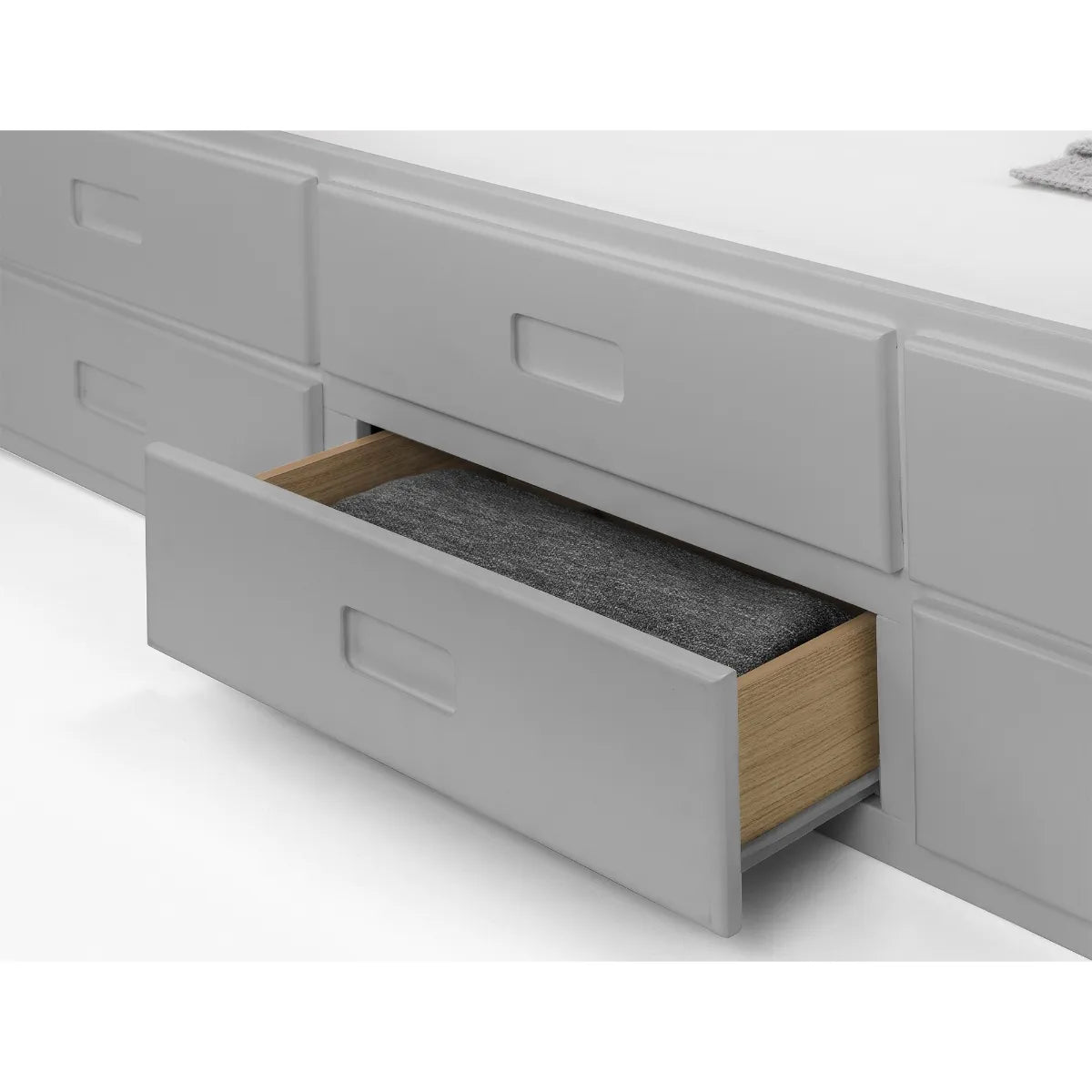 Maisie Bed with Underbed and Drawers - Light Grey Julian Bowen