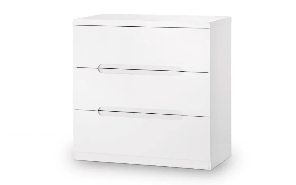 Manhattan 3 Drawer Chest- White Julian Bowen