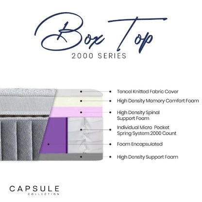 CAPSULE 2000 BOX TOP MATTRESS 150CM Julian Bowen