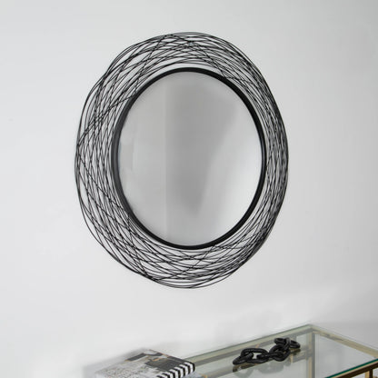 Nest Effect Metal Round Mirror - Oakavia