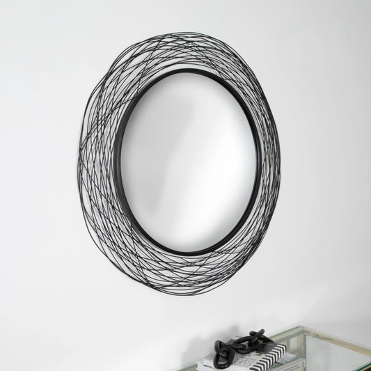 Nest Effect Metal Round Mirror - Oakavia