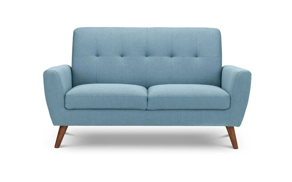 Monza 2 Seater Compact Retro Sofa - Blue Julian Bowen