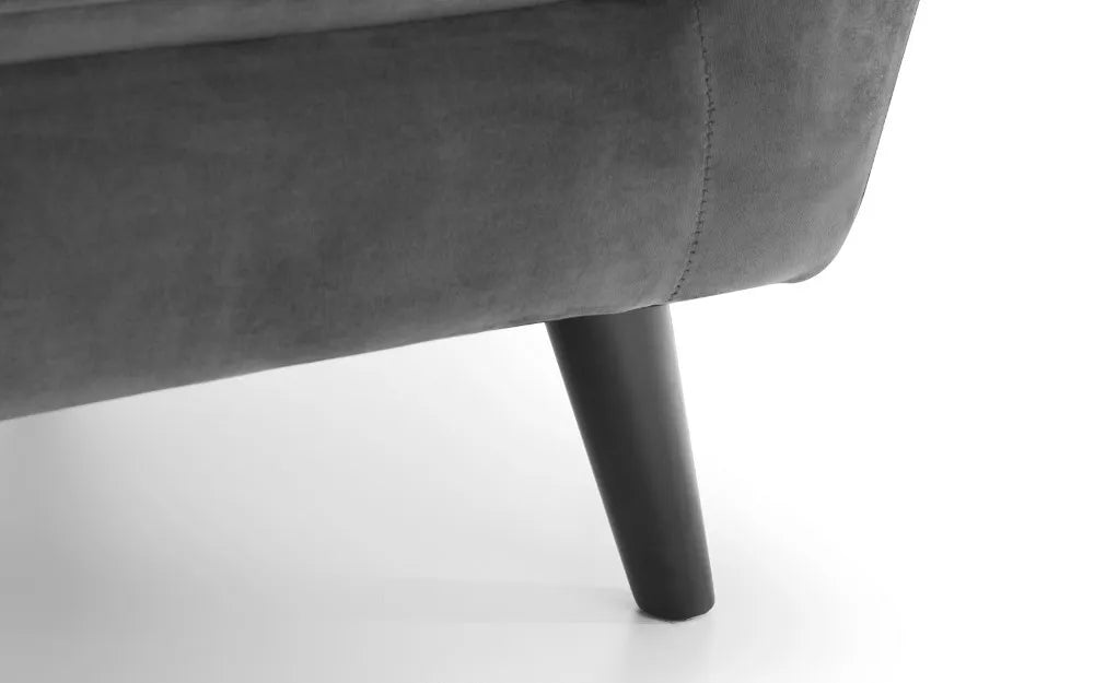 Monza Chair In Dark Grey Velvet Julian Bowen