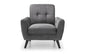 Monza Chair In Dark Grey Velvet Julian Bowen