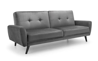 Monza Sofabed In Dark Grey Velvet Julian Bowen