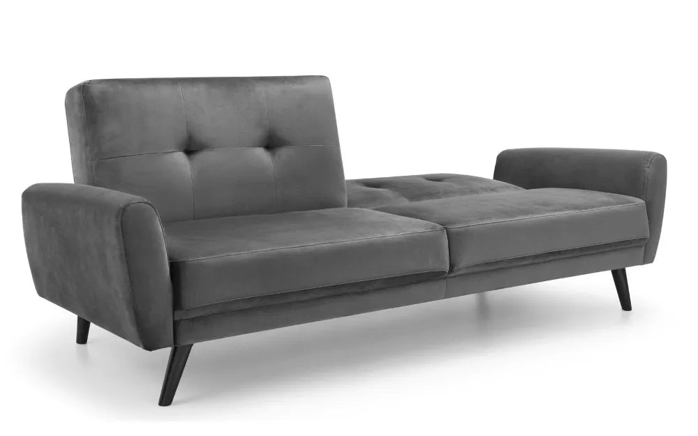 Monza Sofabed In Dark Grey Velvet Julian Bowen