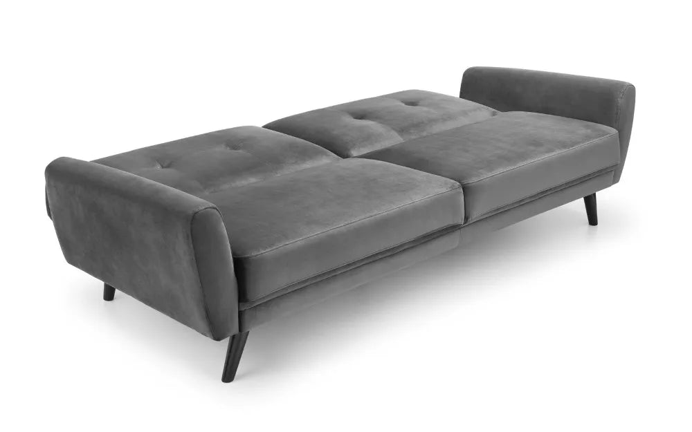 Monza Sofabed In Dark Grey Velvet Julian Bowen