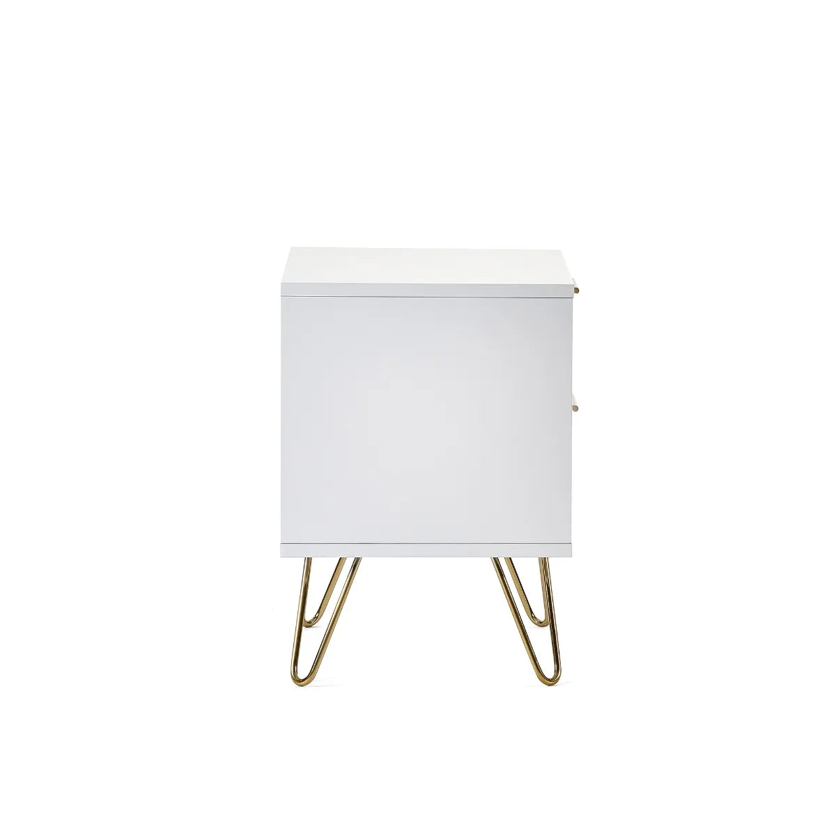 Murano 2 Drawer Bedside - Matt White Julian Bowen