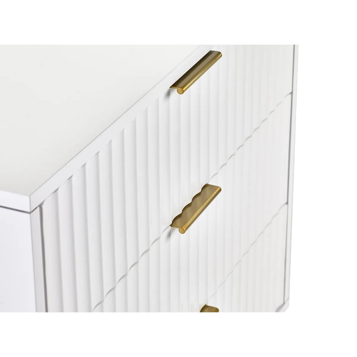 Murano 3 Drawer Chest - Matt White Julian Bowen