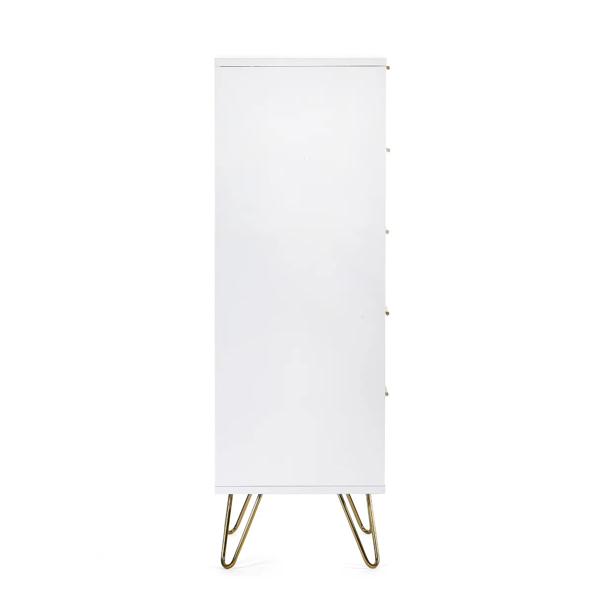 Murano 5 Drawer Tallboy - Matt White Julian Bowen