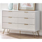 Murano 6 Drawer Chest - Matt White Julian Bowen