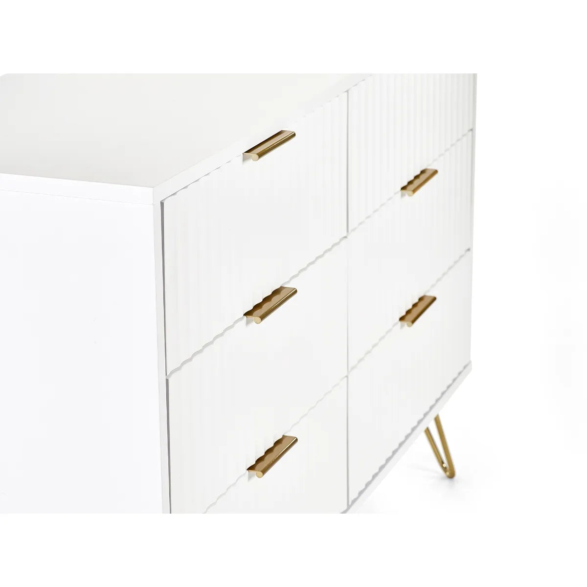 Murano 6 Drawer Chest - Matt White Julian Bowen