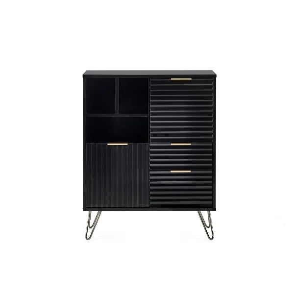 Murano 2 Door 2 Drawer Sideboard - Matt Black