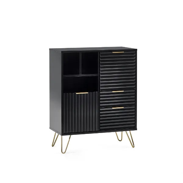 Murano 2 Door 2 Drawer Sideboard - Matt Black