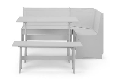 NEWPORT CORNER DINING SET WITH STORAGE BENCH - DOVE GREY Julian Bowen