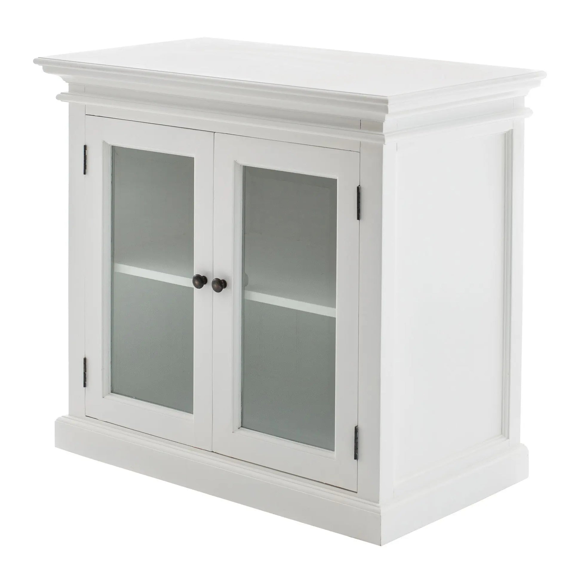 NovaSolo Halifax Classic White Display Buffet with 2 Glass Doors - Oakavia