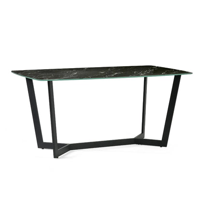 OLYMPUS DINING TABLE - BLACK MARBLE Julian Bowen