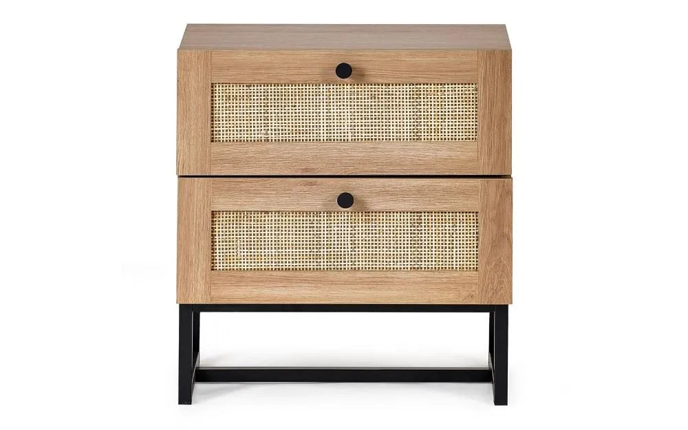 Padstow 2 Drawer Bedside - Oak Julian Bowen