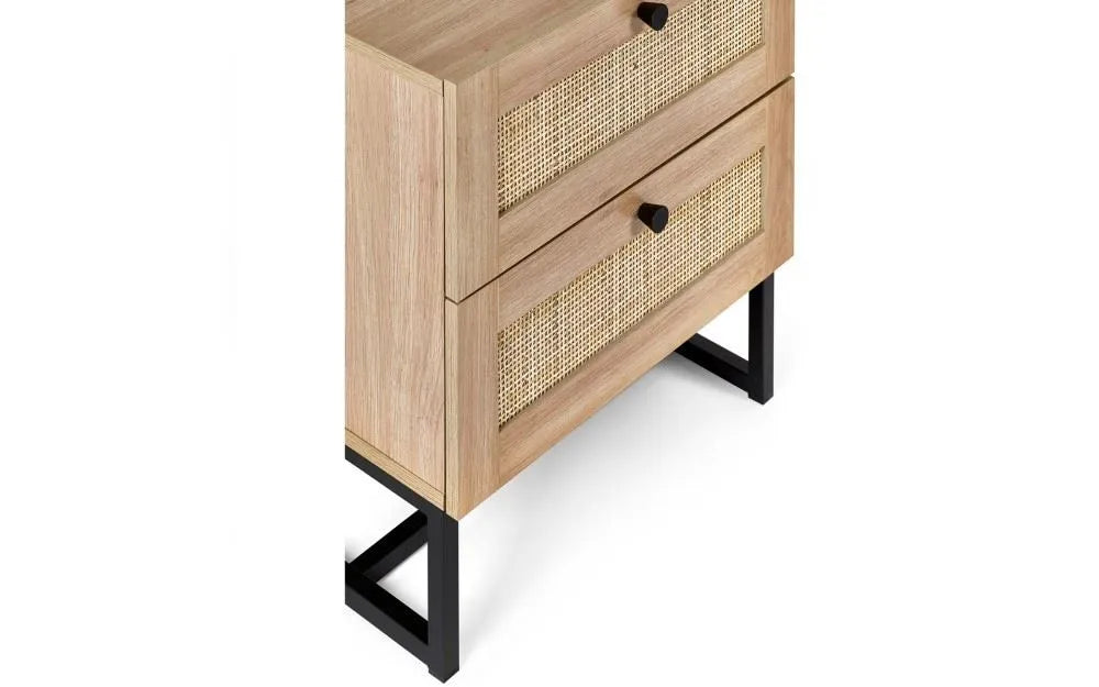 Padstow 2 Drawer Bedside - Oak Julian Bowen