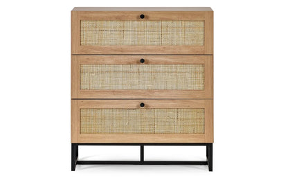 Padstow 3 Drawer Chest - Oak Julian Bowen