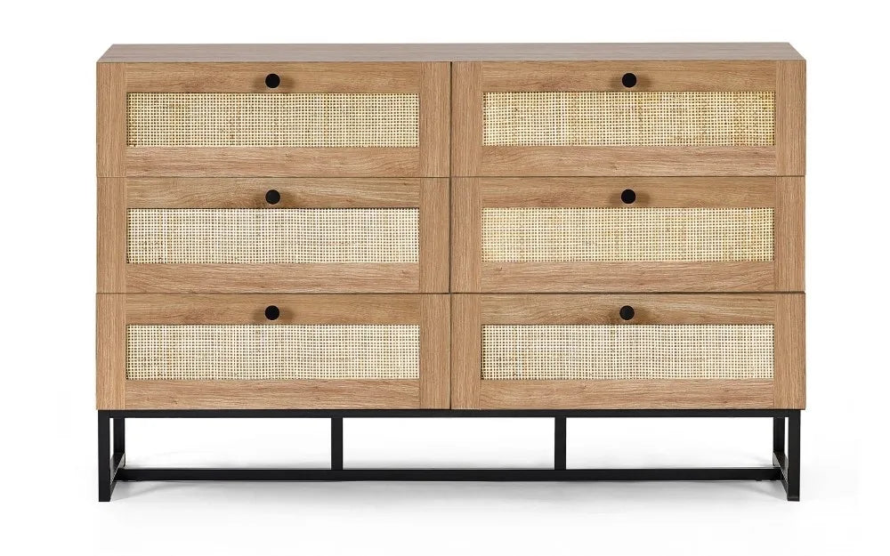 Padstow 6 Drawer Chest - Oak Julian Bowen