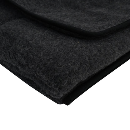 Merino Wool Blanket 130 x 170cm - Black - Oakavia