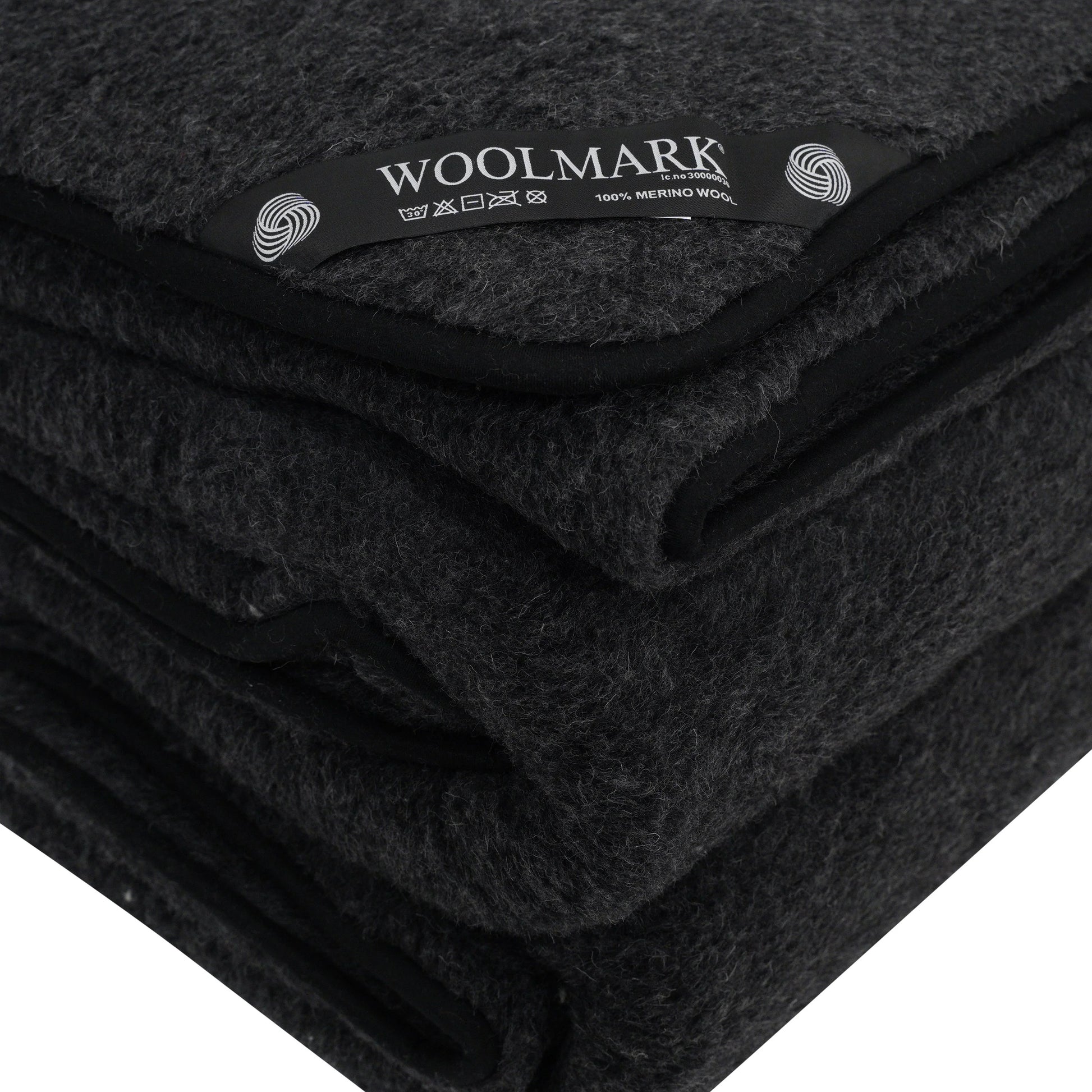 Merino Wool Quilt - Black 135 x 200cm - Oakavia