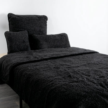 Merino Wool Quilt - Black 140 x 200cm - Oakavia