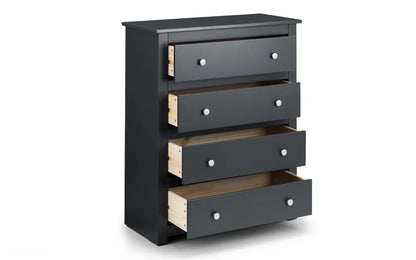 Radley 4 Drawer Chest - Anthracite Julian Bowen