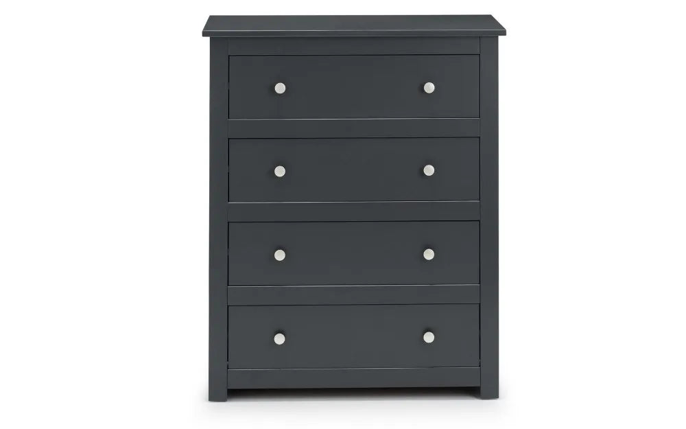 Radley 4 Drawer Chest - Anthracite Julian Bowen