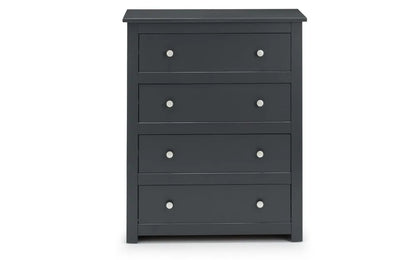 Radley 4 Drawer Chest - Anthracite Julian Bowen