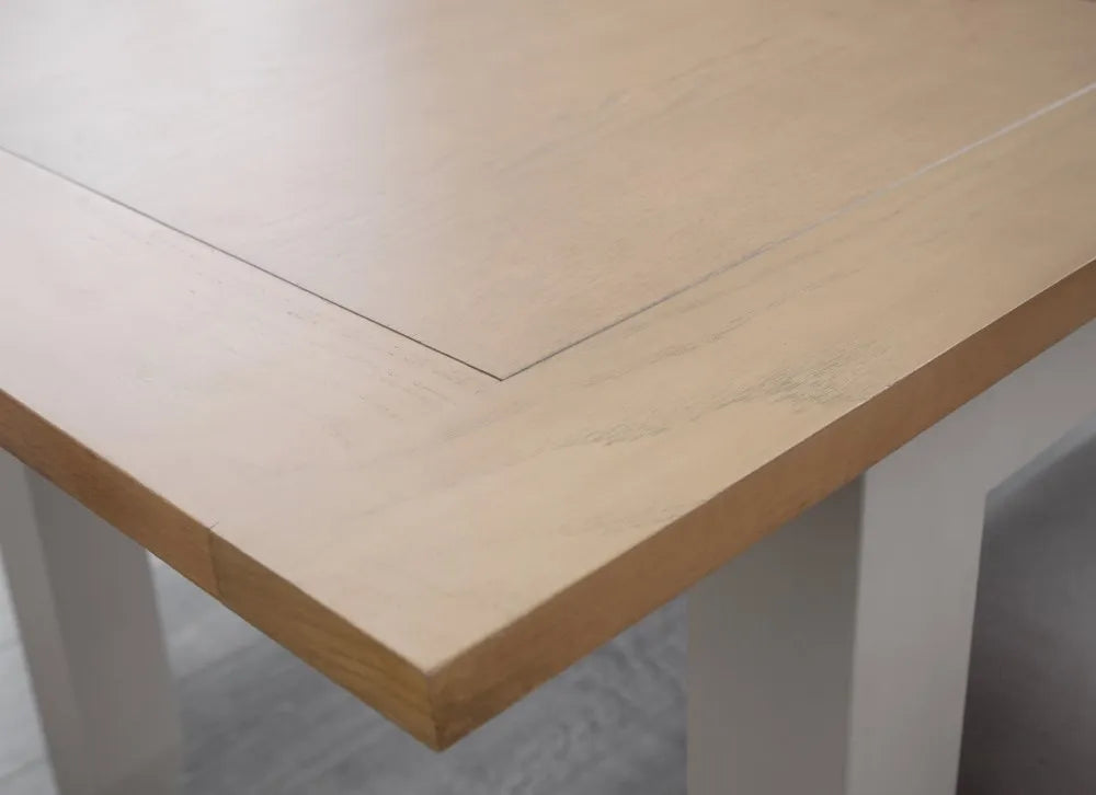 RICHMOND EXTENDING DINING TABLE - ELEPHANT GREY/PALE OAK Julian Bowen