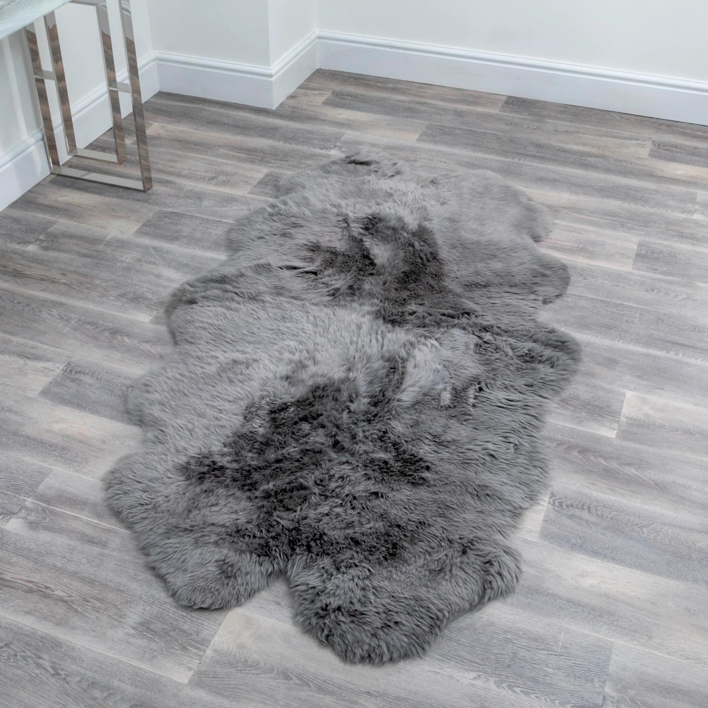 Quad Grey Sheepskin Rug - Oakavia