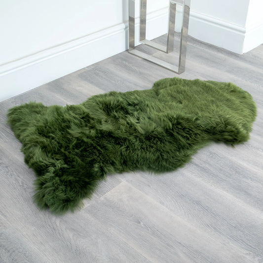 Olive Green Sheepskin Rug XXL - Oakavia