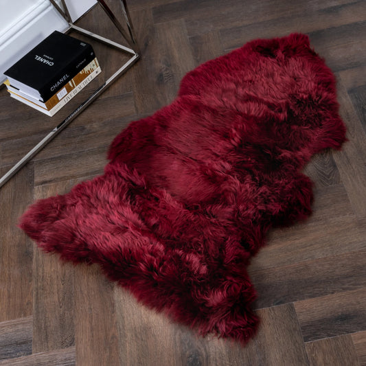 Red Sheepskin Rug XXL - Oakavia