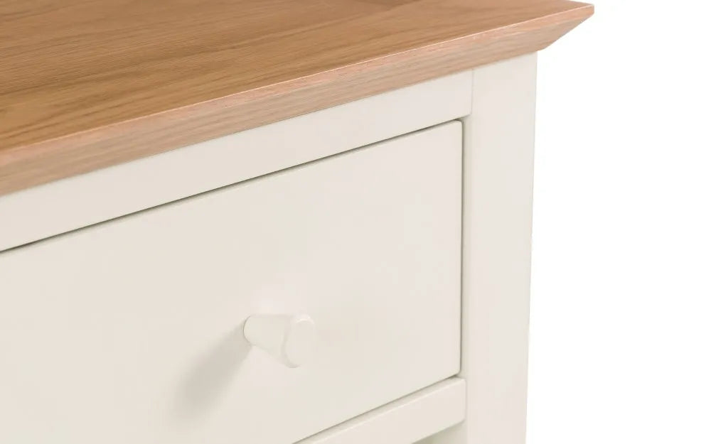 Salerno Shaker Ivory/Oak 1 Drawer Bedside Julian Bowen