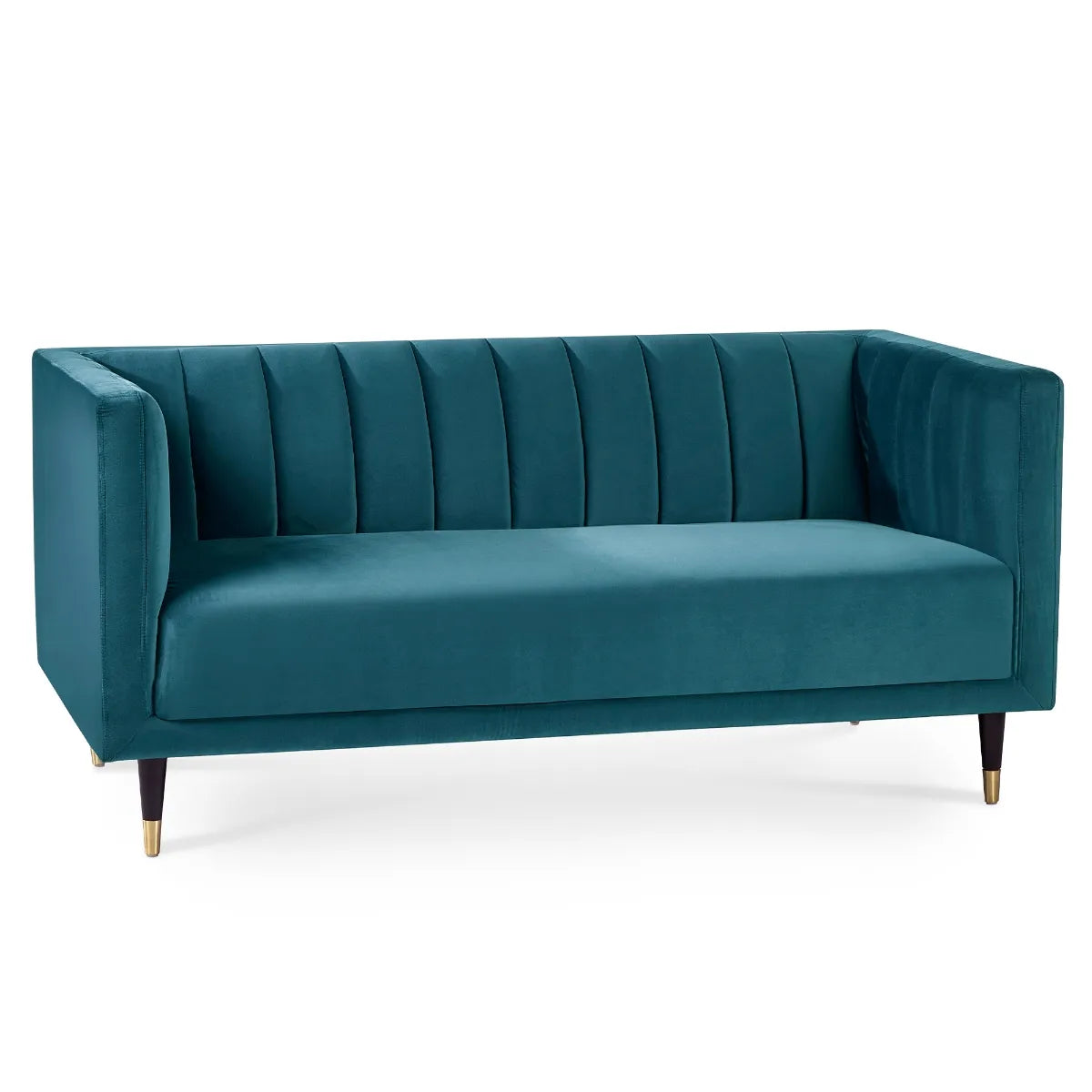 Salma Scalloped Back 2 Seater - Teal Julian Bowen