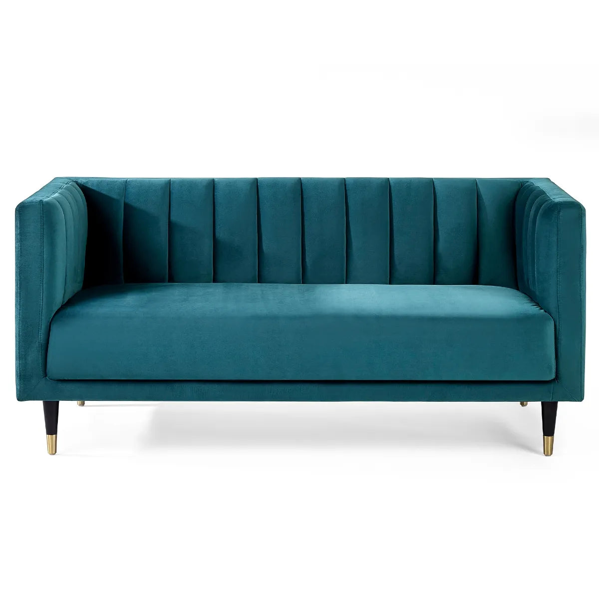 Salma Scalloped Back 2 Seater - Teal Julian Bowen