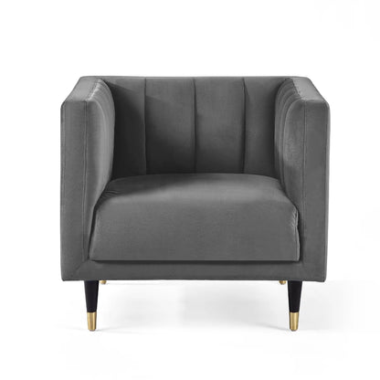 Salma Scalloped Back Chair - Grey Julian Bowen