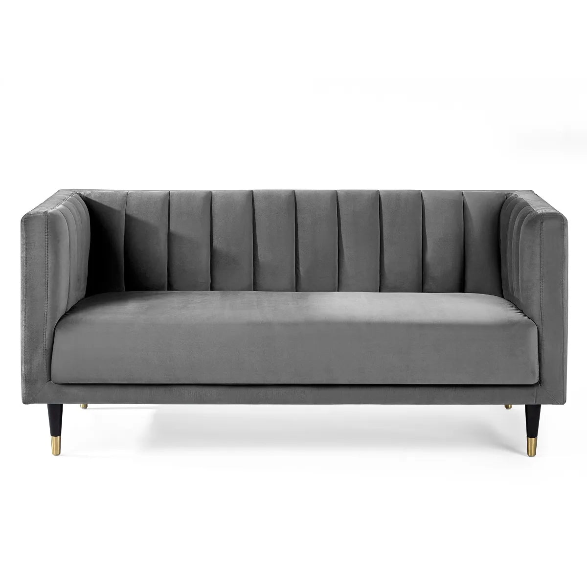 Salma Scalloped Back 2 Seater - Grey Julian Bowen