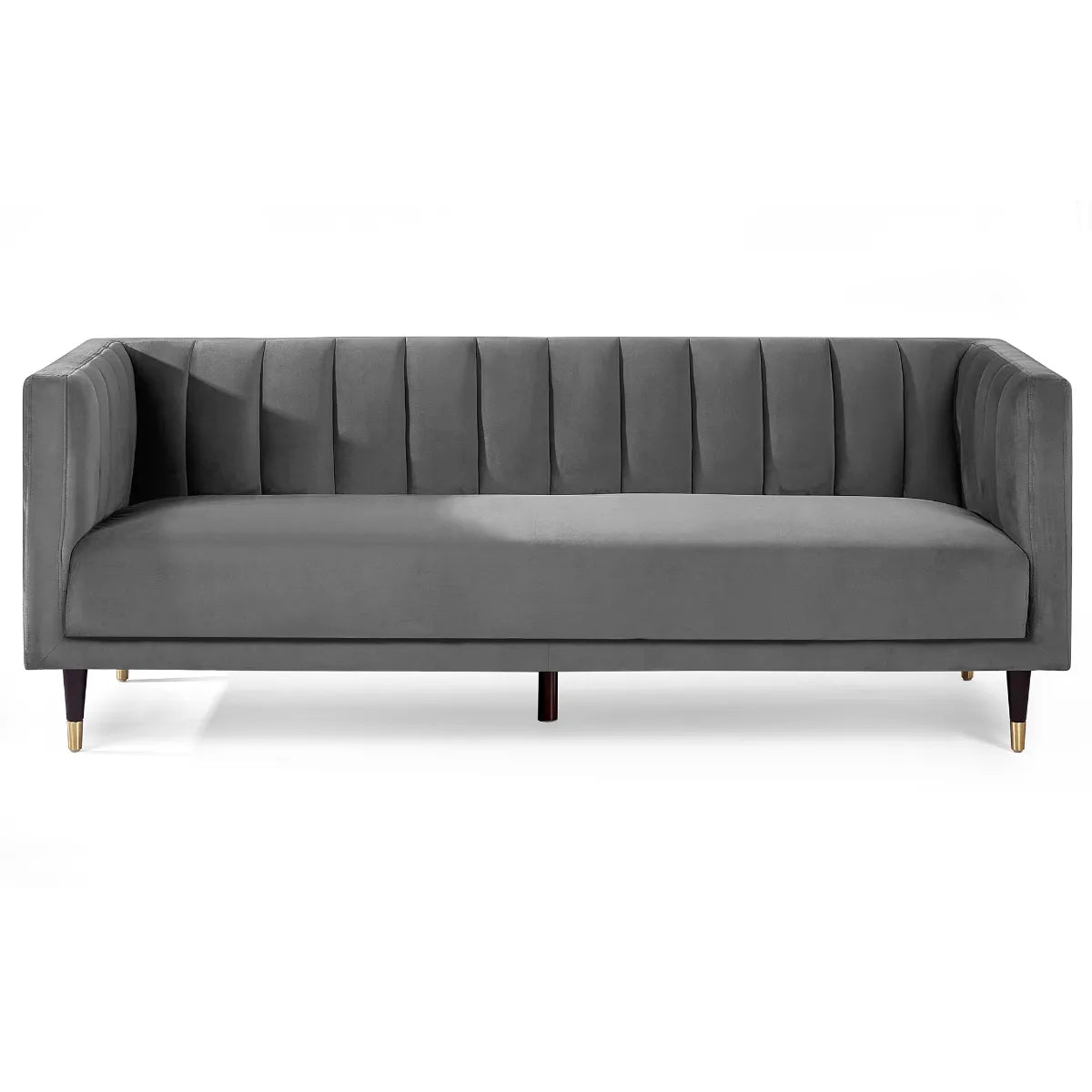 Salma Scalloped Back 3 Seater- Grey Julian Bowen