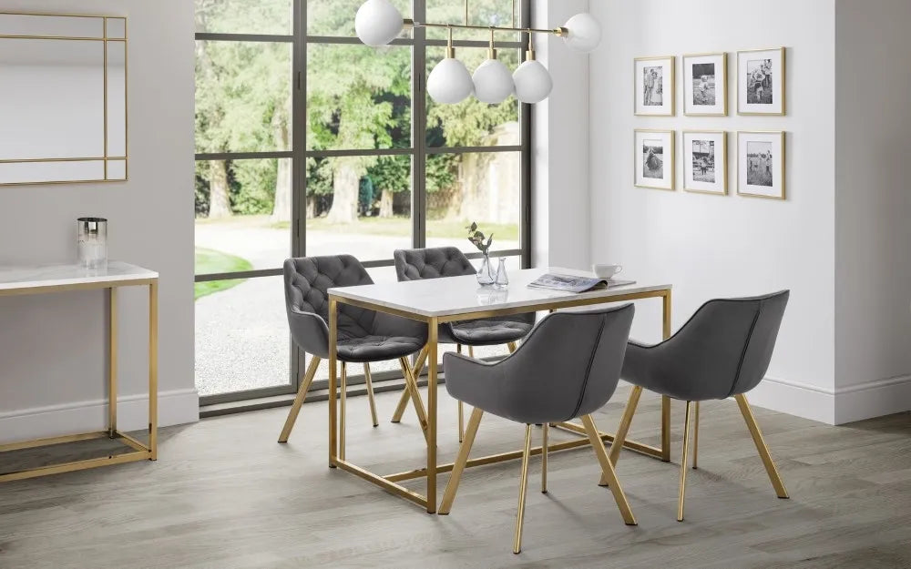 SCALA GOLD DINING TABLE Julian Bowen