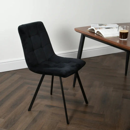 Squared Black Dining Chair (set of 2) - Oakavia