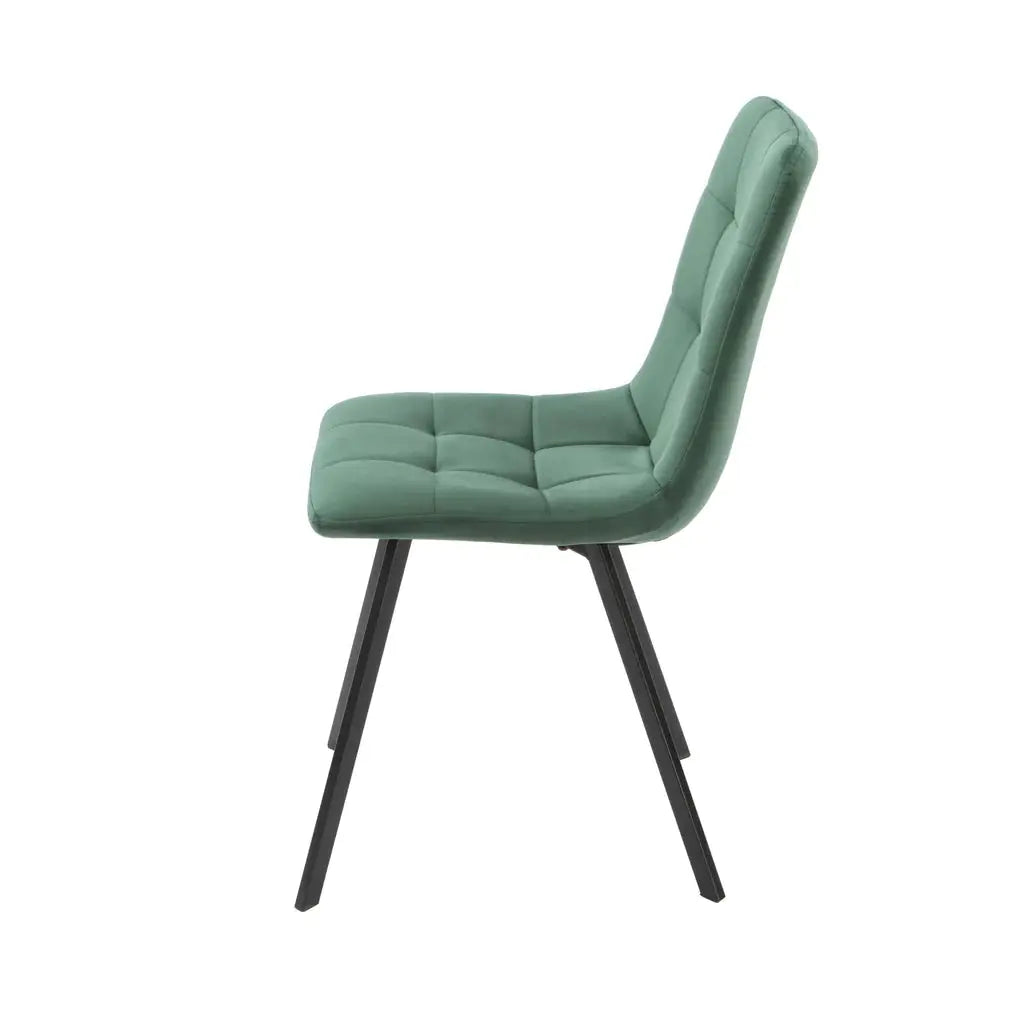 Squared Green Dining Chair (set of 2) - Oakavia