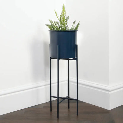 Stilts Navy Blue Plant Holder (60cm) - Oakavia