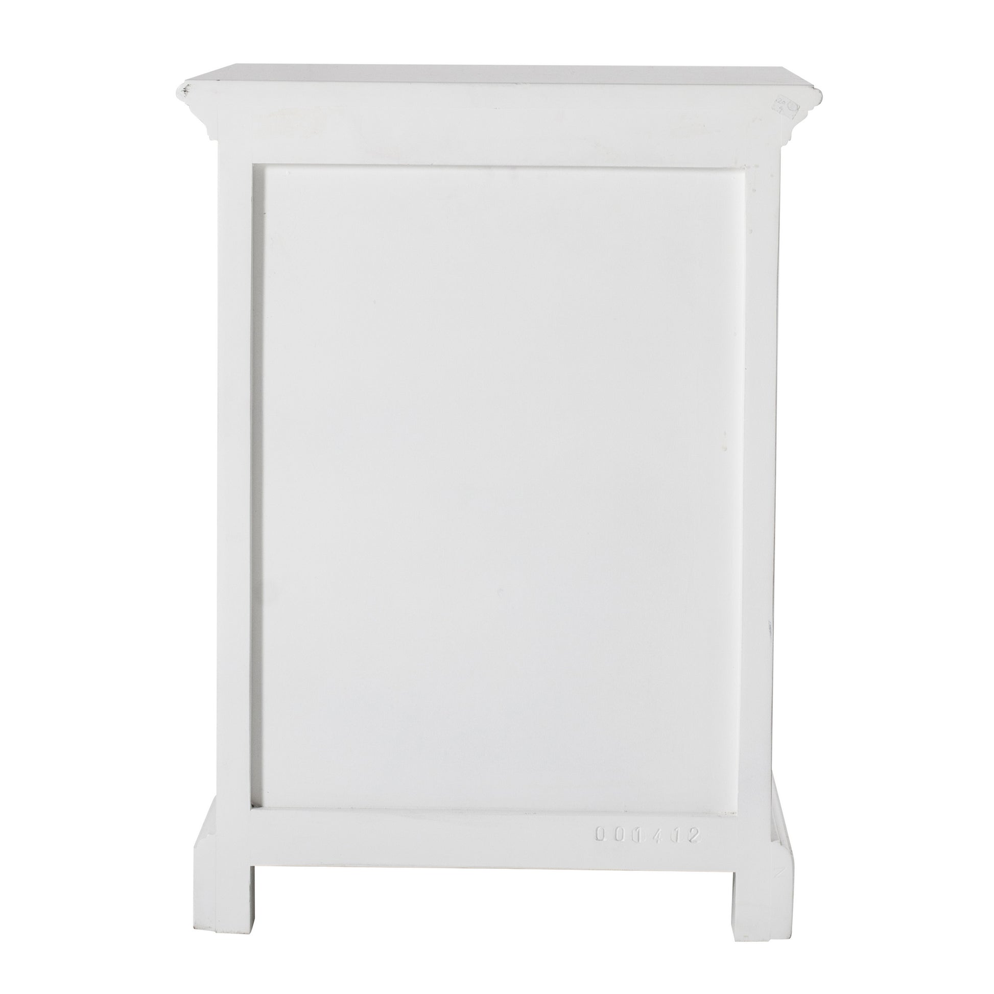 NovaSolo Halifax Classic White Bedside Table with Shelves - Oakavia