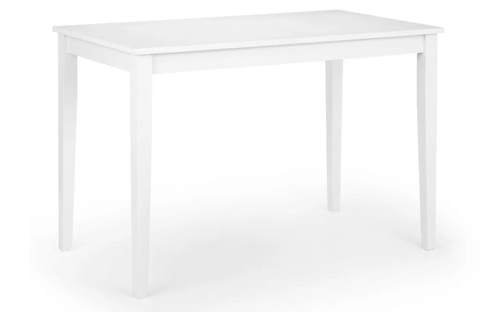 TAKU DINING TABLE - SATIN WHITE Julian Bowen