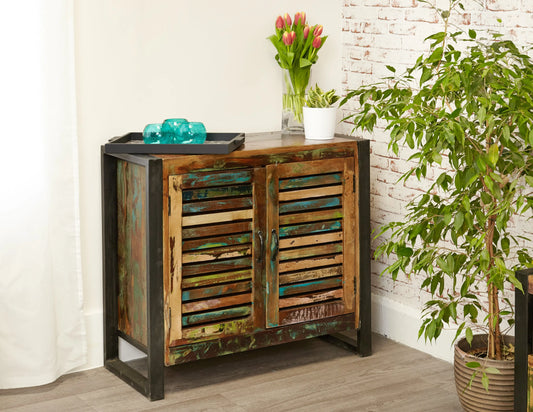 Wood Furniture UK - Shop Urban Chic 2 Door Small Sideboard - Oakavia