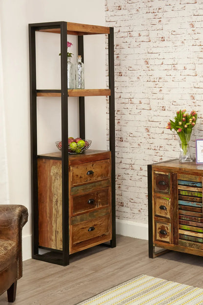 Wood Furniture UK - Shop Urban Chic Alcove Bookcase (with drawers) - Oakavia